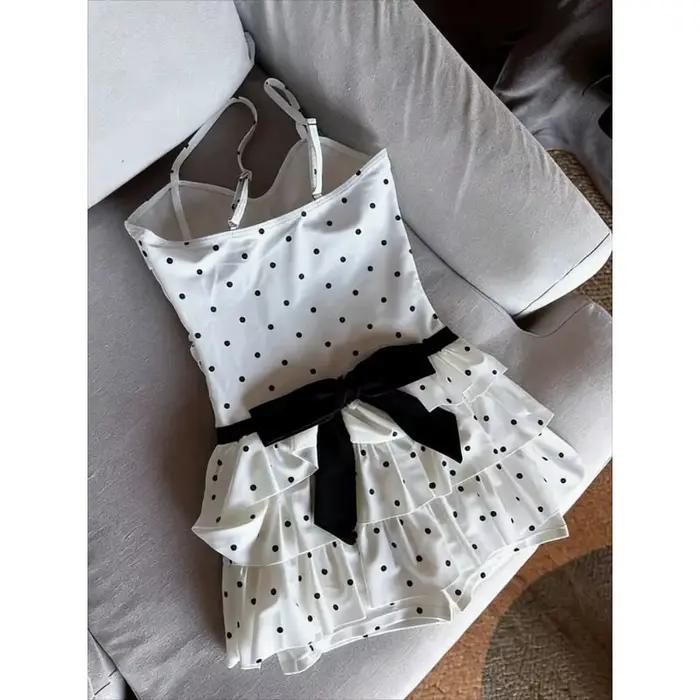 Maillot de bain à pois pour femme