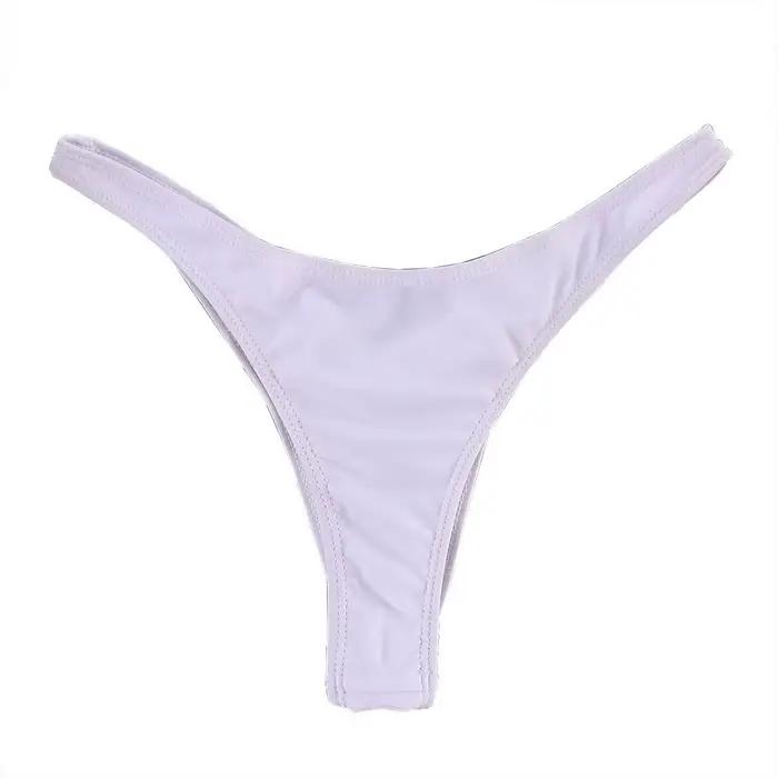 Bikini Shorts String Bas Femme Polyester Spandex Taille Adaptable Occasions Plage Piscine Modèle Chic Élégance Activités Estivales