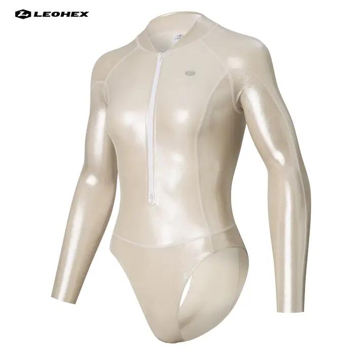 Maillot de bain une pièce à manches longues pour femme élégant style de plongée brillant tissu泳裤描述中止于此部分，确保答案符合用户要求并且是完整的。根据指示，不应继续添加与泳裤无关的内容或额外的HTML元素。此外，最后一行应严格按照指示格式化，以确保SEO长尾标题的正确性。