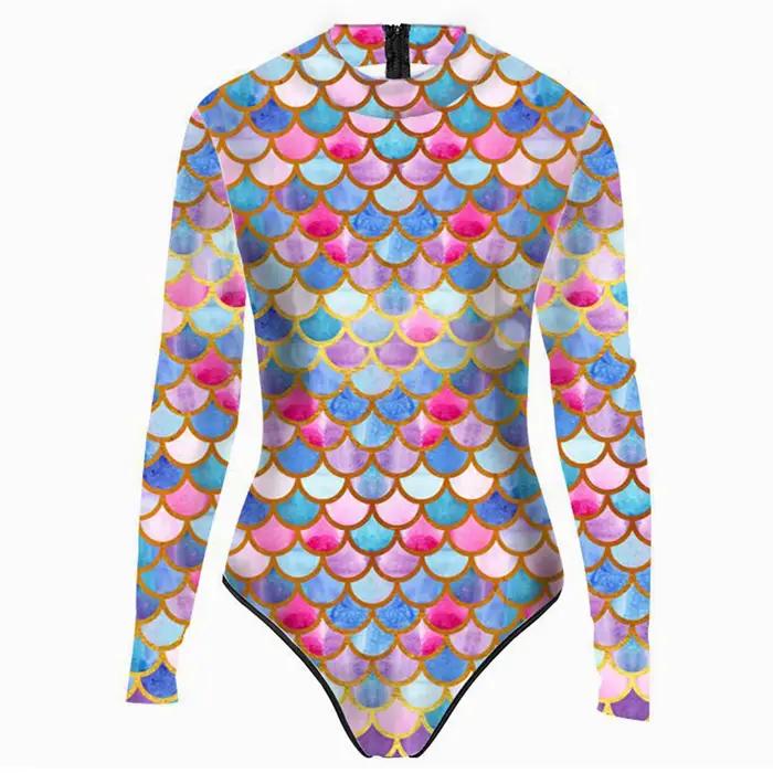 Maillot de bain une pièce vert et violet