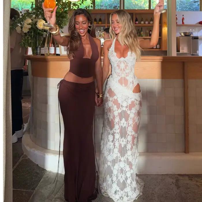 Maillot de bain 2 pièces en dentelle blanche