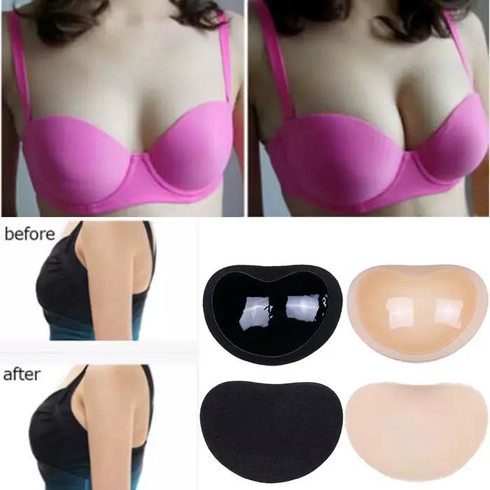 Maillot de bain deux pièces pâte rembourrée bikini petit buste rembourrage plus épais insertion respirante soutien gorge éponge coussinets de poitrine invisibles auto adhésifs occaions spéciales femmes