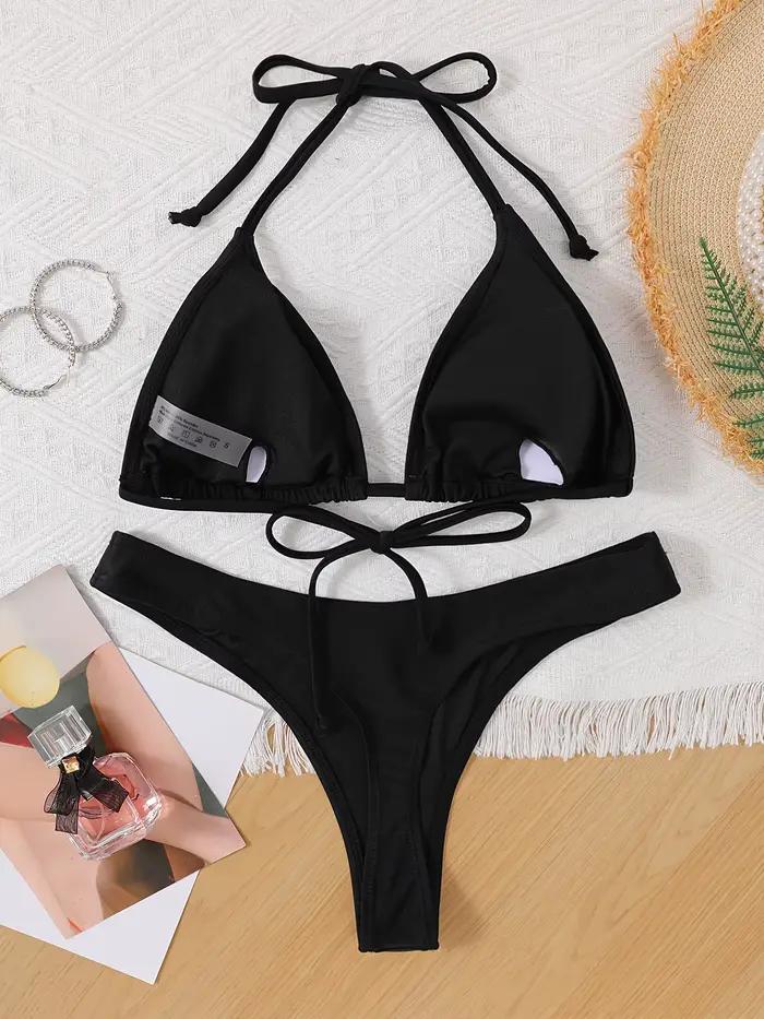 Ensembles de bikinis brésiliens sexy haut bandage string pour femmes styles de rue occasions estivales