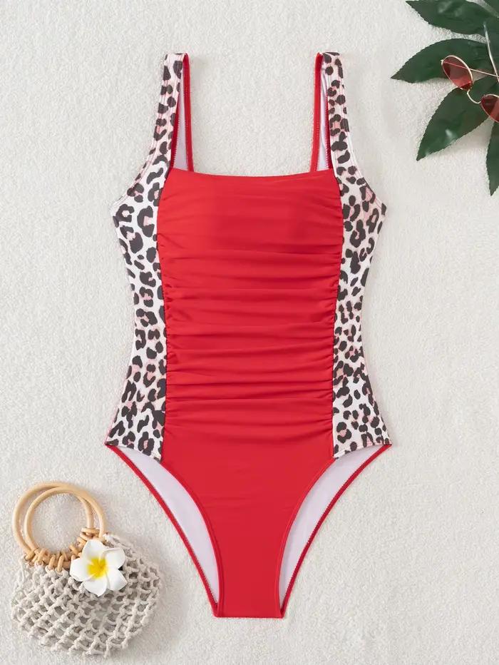 Maillot de bain une pièce imprimé léopard