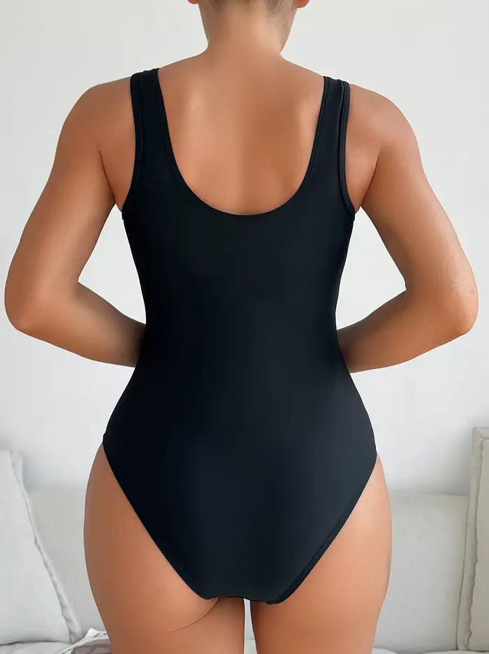 Maillot de bain une pièce pour femme avec deux bretelles