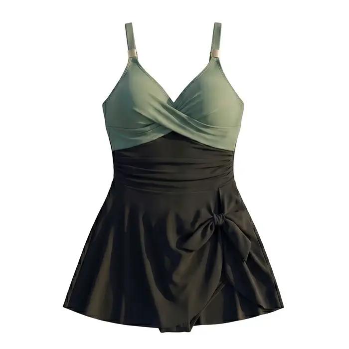 Maillot de bain femme junior sexy fille avec jupe plissée et volant pour plage et baignade occassions estivales