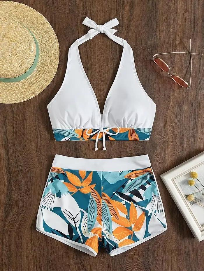 Ensemble de bikini halter pour femme