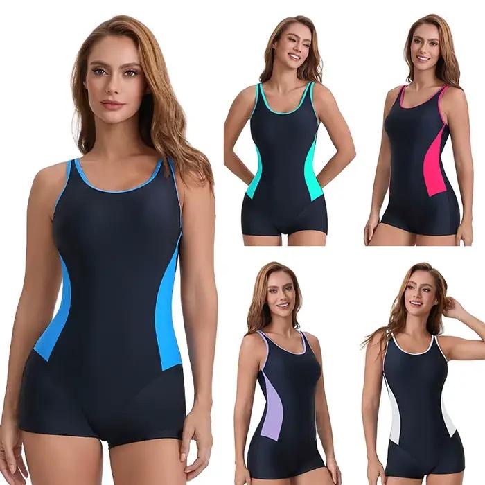 Femmes Boyleg Sport une pièce maillot de bain athlétique maillots