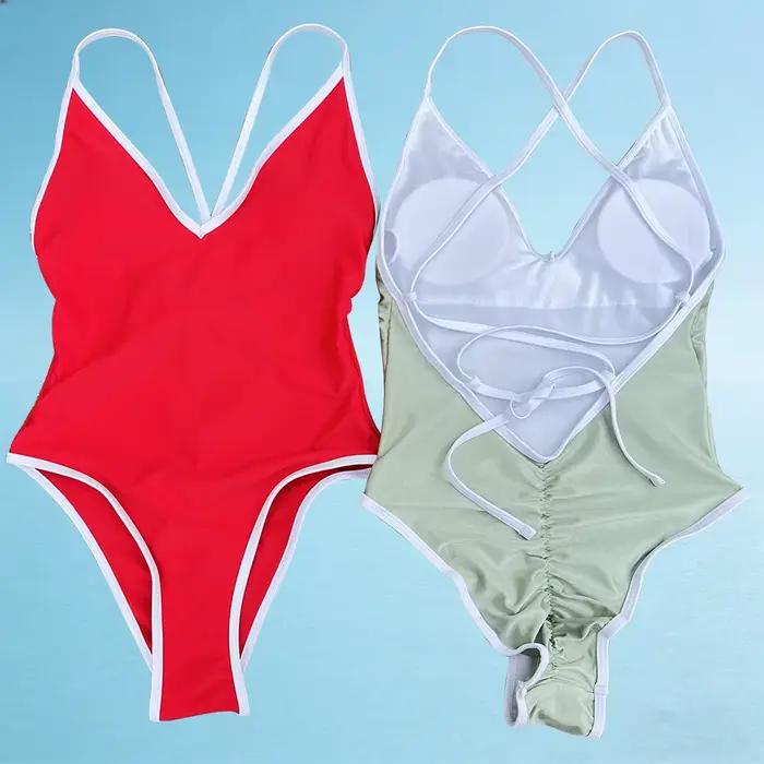 Maillot de bain une pièce rose vif 2026