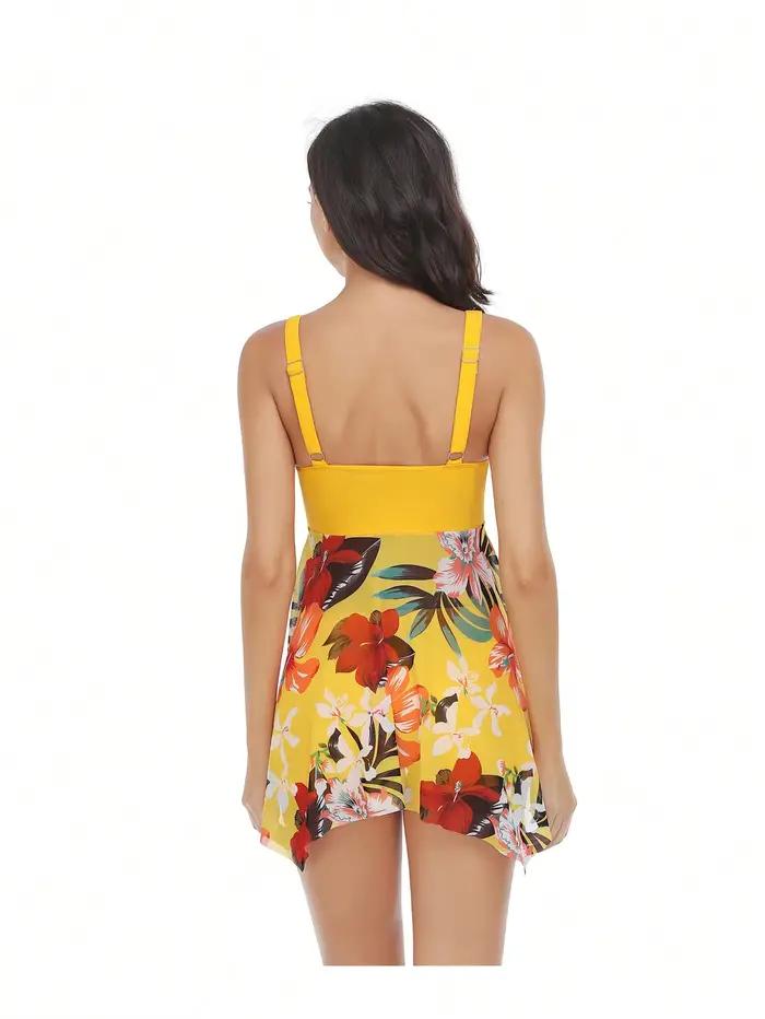 Maillot de bain imprimé numérique tankini conservateur