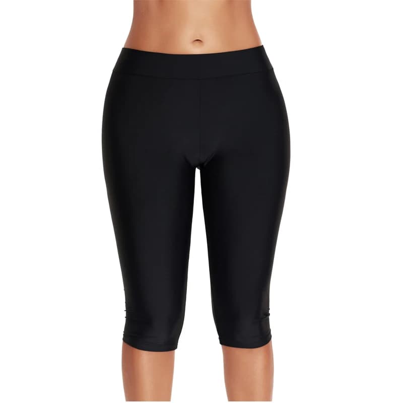 Short de bain grande taille pour femmes, maillot de bain d'été, jambes longues, large maillot de bai