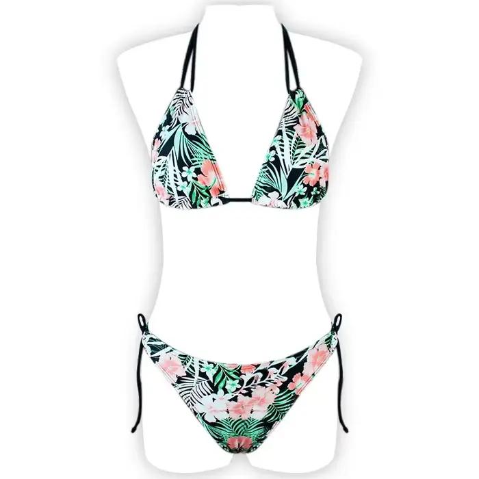2022 nouveaux maillots de bain femme Sexy Push Up Bikini ensemble maillot de bain femmes imprimer fl