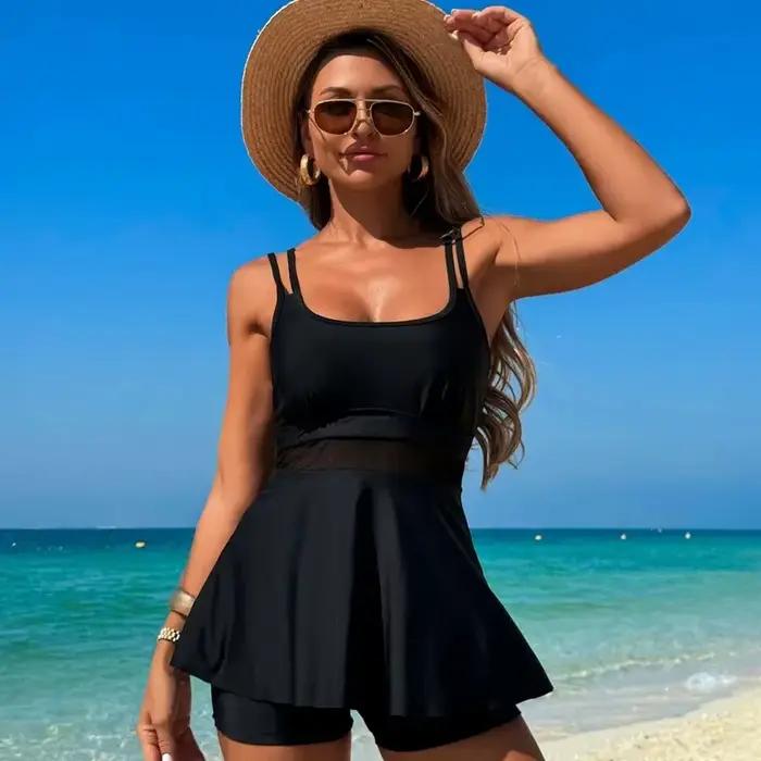 Nouveau Maillot de Bain Bikini Femme 2025 Deux Pièces Thermique Style Ins Tendance et Confortable po