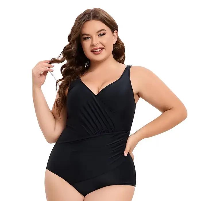 Bikini imprimé grande taille pour femme, maillot de bain une pièce, baigneur, maillots de bain, gran