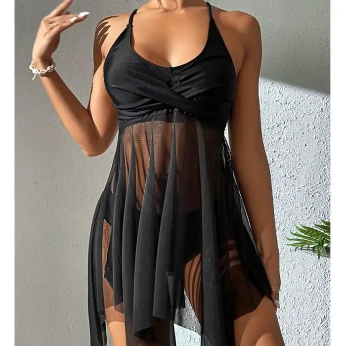 Été Sexy grands maillots de bain grande taille Tankini ensembles maillot de bain pour femme vêtement