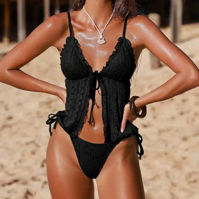 Nouveau Maillot de bain deux pièces en dentelle