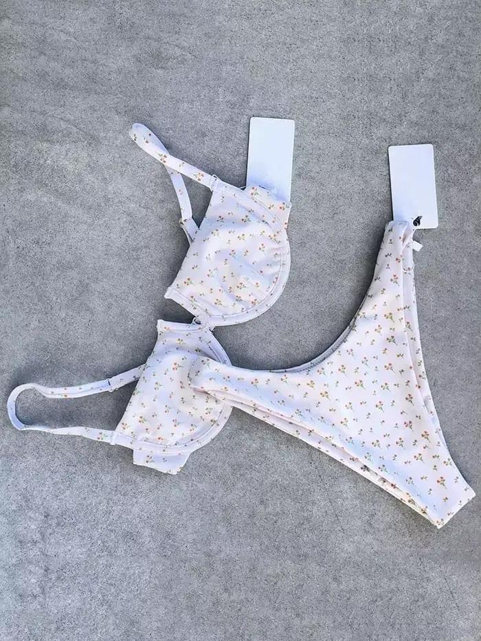 2025 nouveau Sexy col en V maillot de bain Bikini femmes deux pièces