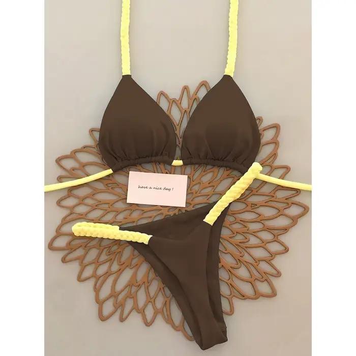 Bikini Push Up Femme Style Plage Nylon Terilène Occasions Estivales Plage Vacances Journées Chaudes