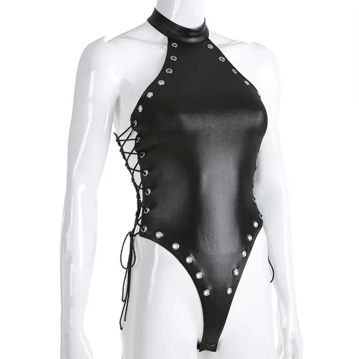 Maillot de bain sans fil pour femmes, style jeune, couleur Pure, ajusté, col licou off-shoulder, pour les vacances et les occasions estivales