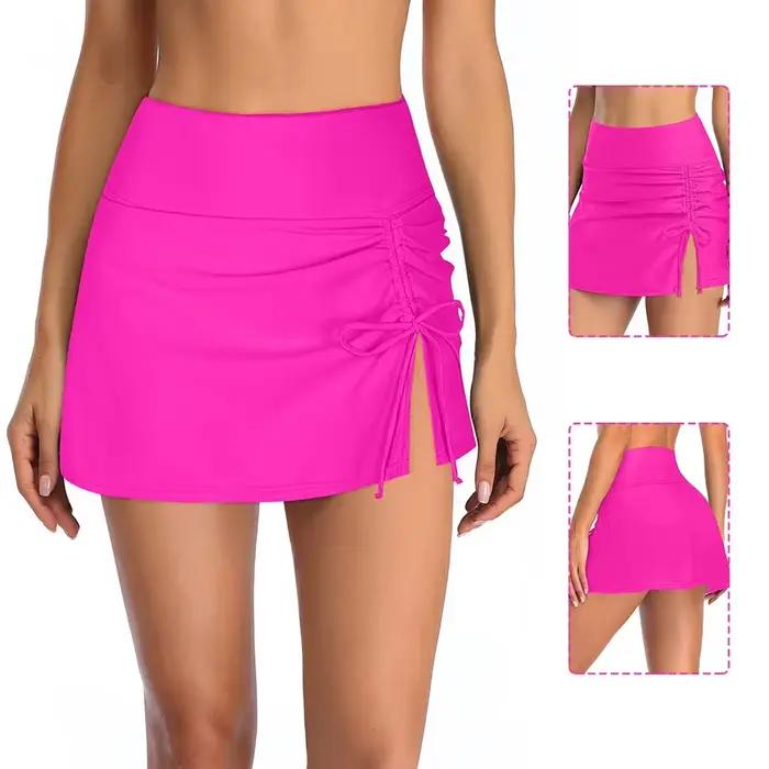 Jupe de bain astronomique pour femme avec bas à volants, jupe superposée, slip intégré, short robuste pour les activités nautiques et les vacances estivales