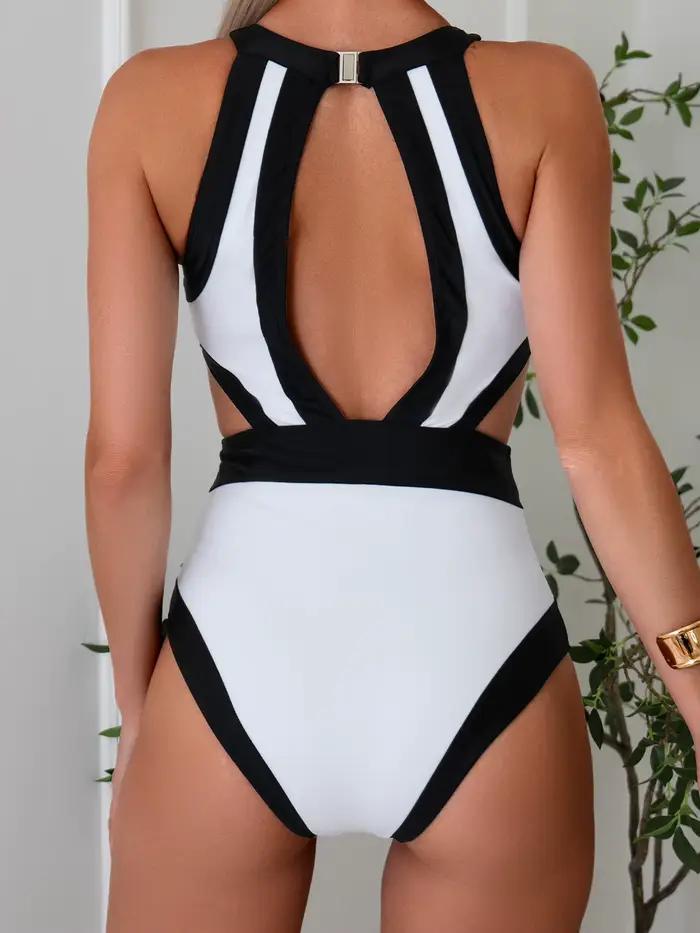 Maillot de bain monokini échancré 2026 pour femme