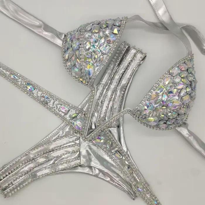 2020 venus vacances sexy femmes daimond push up cristal col en V strass maillots de bain vente chaude maillot