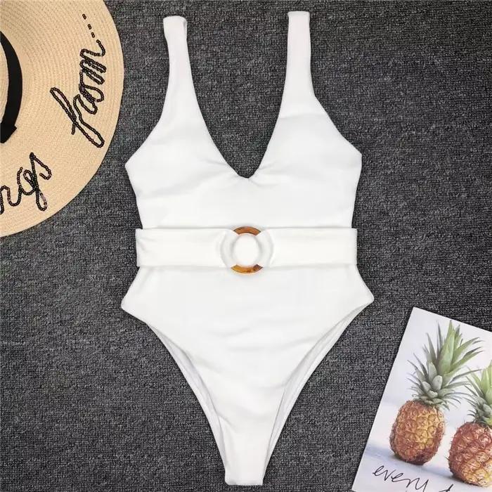 2026 ambre ceinture une pièce maillots de bain femmes plage Maillot