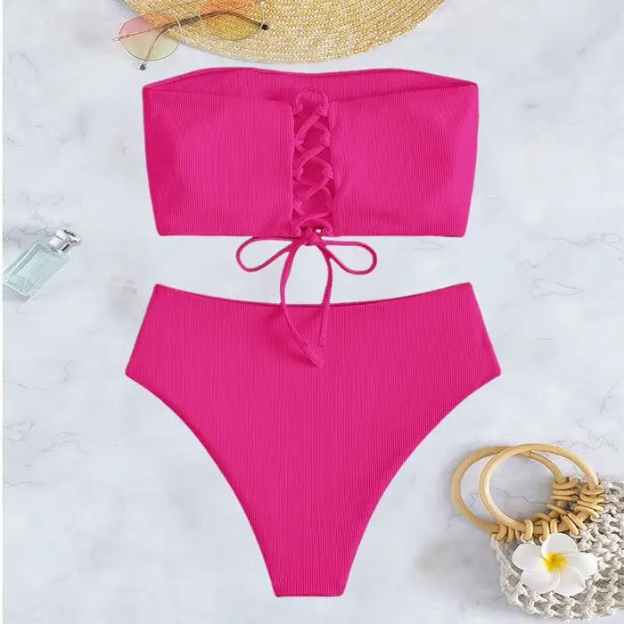 Ensembles de micro bikinis sexy pour femmes 2024, maillot de bain séparé mignon et élégant à taille haute pour femmes ocassions plage, vacances, fête à la piscine, spa et sources chaudes, sports nautiques, croisière