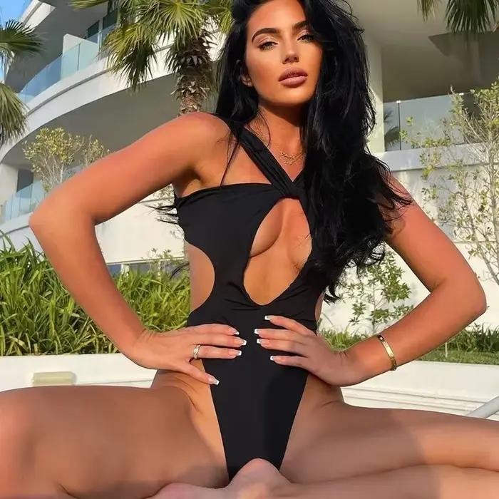 Maillot de bain une pièce imprimé léopard pour femmes