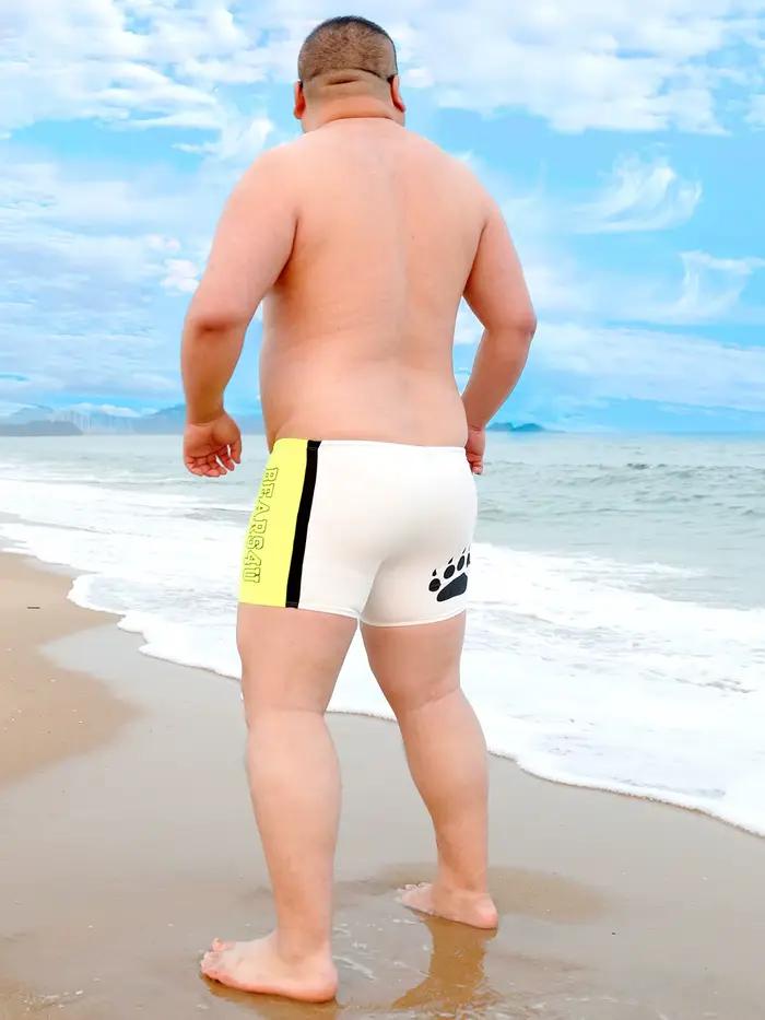Ours patte griffe hommes grande taille maillots de bain maillot de bain homme piscine Shorts maillot de bain BEARS4U taille élastique troncs plage boxeurs