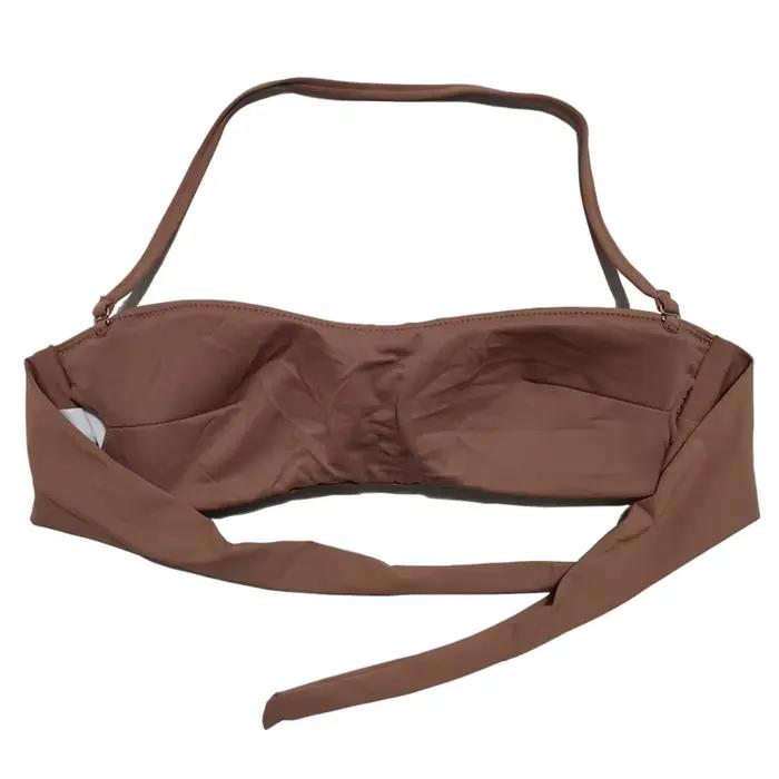 Maillot de bain bikini push-up monochromatique pour femme