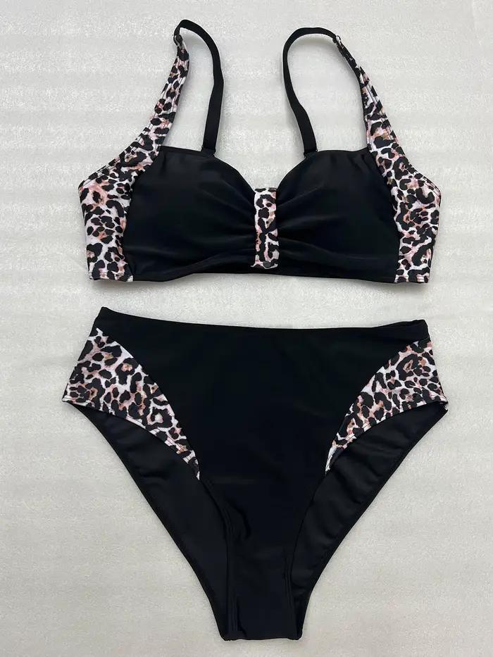 Maillot de Bain Grande Taille Femme Imprimé Léopard Pour Nager Tailles 0XL-5XL Occasions Spéciales Plage Natation Style Moderne