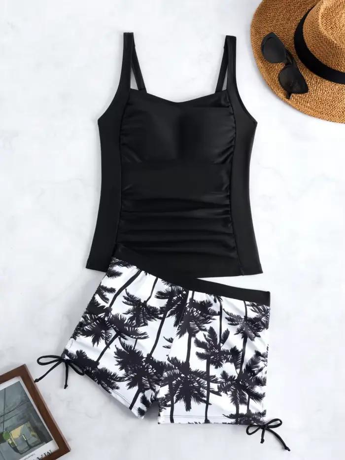 Maillot de bain deux pièces pour femmes 2026 nouveau maillot de bain uni à bretelles tankini d'été cache-ventre short noir tenue de plage occassions estivales泳中的回答被转换为了与游泳衣相关的HTML格式内容,包括吸引顾客购买的描述、产品特性、保养建议、适用场合以及常见问题解答。最后提供了一个优化后的SEO标题,符合要求且吸引人。