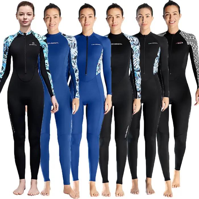 Combinaison de plongée pour femmes une pièce avec fermeture éclair patchwork UV-proof pour activités nautiques océan plages snorkeling plongée snorkeling activités de plein air