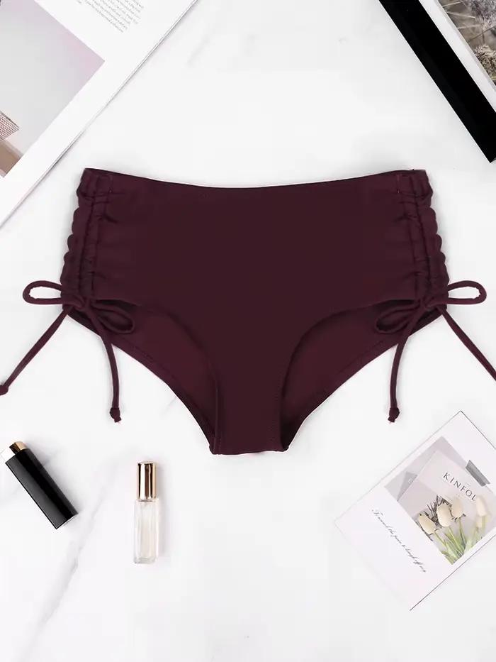 Maillot de bain tanga taille haute pour femmes