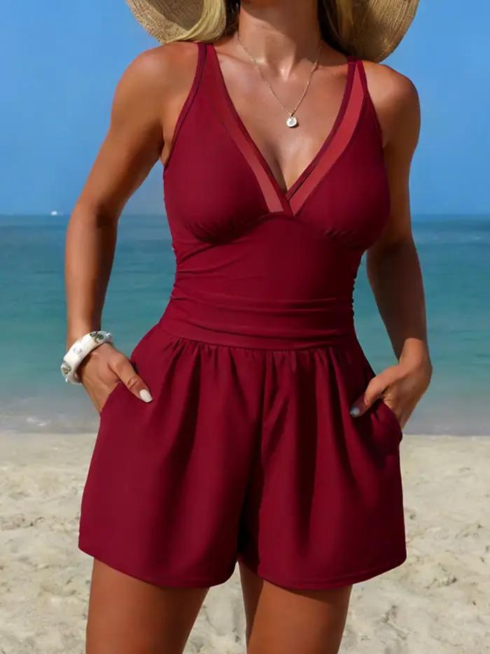 Maillot de Bain Une Pièce Contraste Sport Femme Pour Baigneurs Occasions Spéciales Plage Vacances Plongée Nage泳删除“泳”并调整标题以符合要求: ###TITRE### Maillot de Bain Une Pièce Contraste Sport Femme Pour Baigneurs Occasions Spéciales Plage Vacances Plongée Nage Style Confort Plage Occasions Spéciales