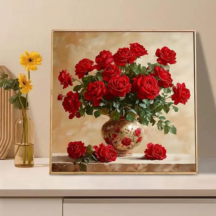 Rose diamant peinture plein carré rond diamant mosaïque fleur nouveautés cadeau fait à la main