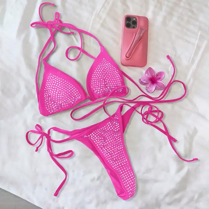Diamant Bikini 2025 Bandeau Biquini femmes Sexy maillot de bain femme Push Up maillots
