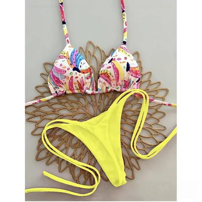 Ensemble Bikini imprimé maillot de bain plage Sexy maillots