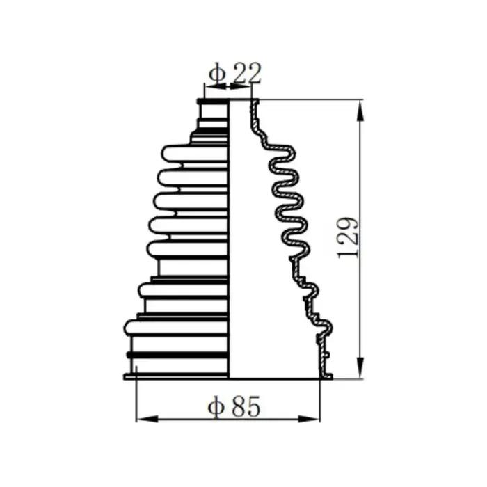 Kit de remplacement de soufflet de cardan de voiture universel, soufflet extérieur en caoutchouc élastique pour arbre de transmission, pièces détachées automobiles, installation facile
