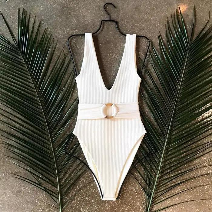 2026 ambre ceinture une pièce maillots de bain femmes plage Maillot