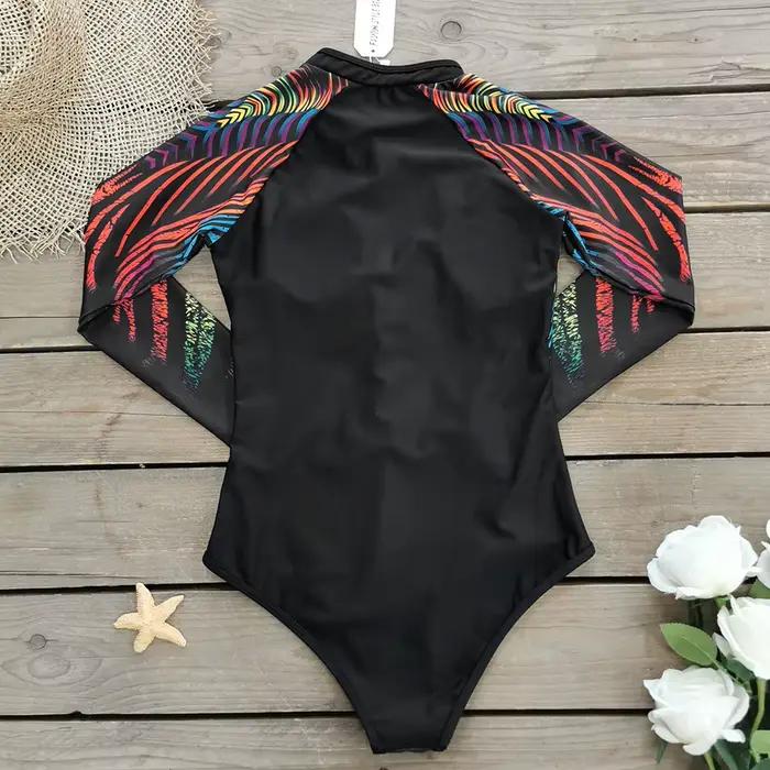 Maillot de bain une pièce à manches longues pour femme