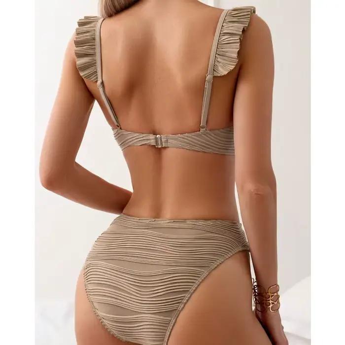Bikinis Kaki Sexy Femme Maillots de Bain Plage Push Up Occasions Spéciales Plage Vacances Fêtes Piscine Spa Sources Chaudes