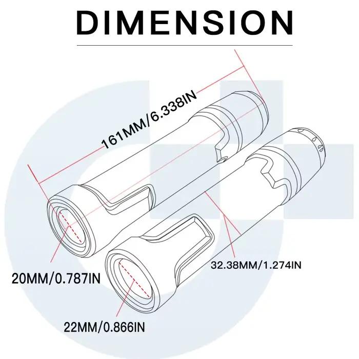 Poignées de Guidon pour YAMAHA X MAX X-MAX XMAX 125 200 250 300 400 XPrévention 300 XPrévention 200 XPrévention 300 2017-2024 Moto 7/8 "22mm