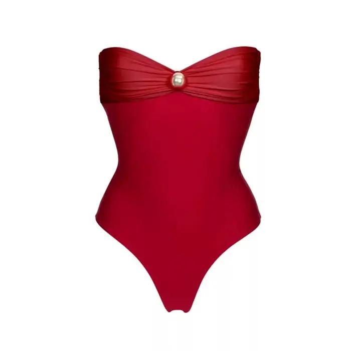 Maillot de bain une pièce patchwork avec cache-maillot sexy pour femmes, bikini perlé, bandeau uni, vêtement de plage, occassions estivales et cadeaux personnalisés