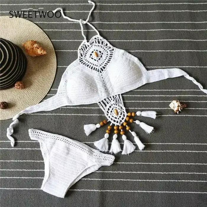 Maillot de bain crochet style bohème chic des prairies ensemble de bikinis pour femme plage jeunes occasions spéciales