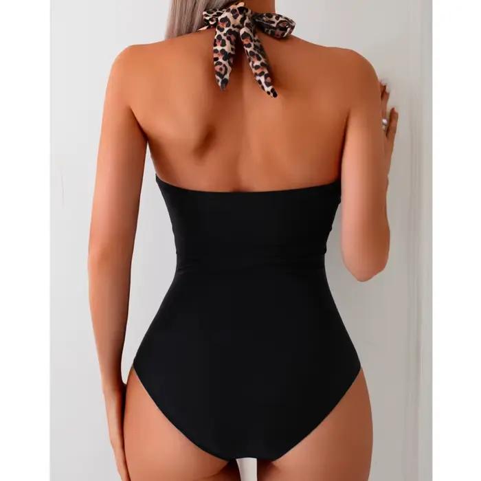 Nouveau maillot de bain une pièce sexy à imprimé léopard pour femmes