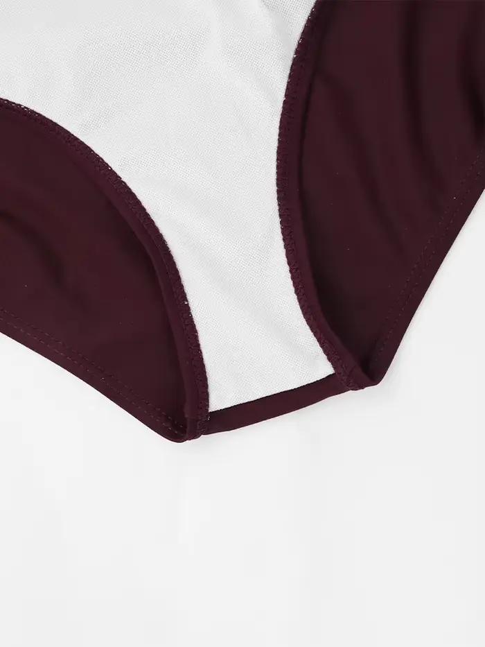 Maillot de bain tanga taille haute pour femmes