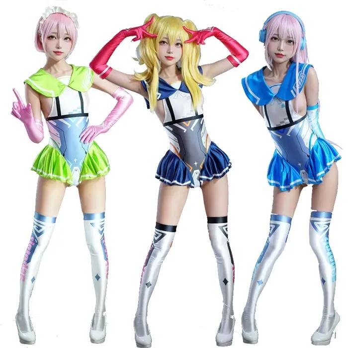 Femmes sans manches Cosplay maillots de bain fête Clubwear mignon maillot