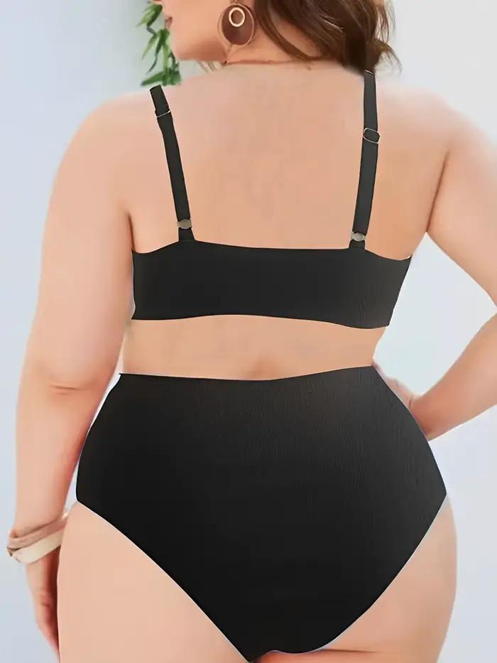Maillot de bain deux pièces grande taille imprimé léopard 2026 pour femme
